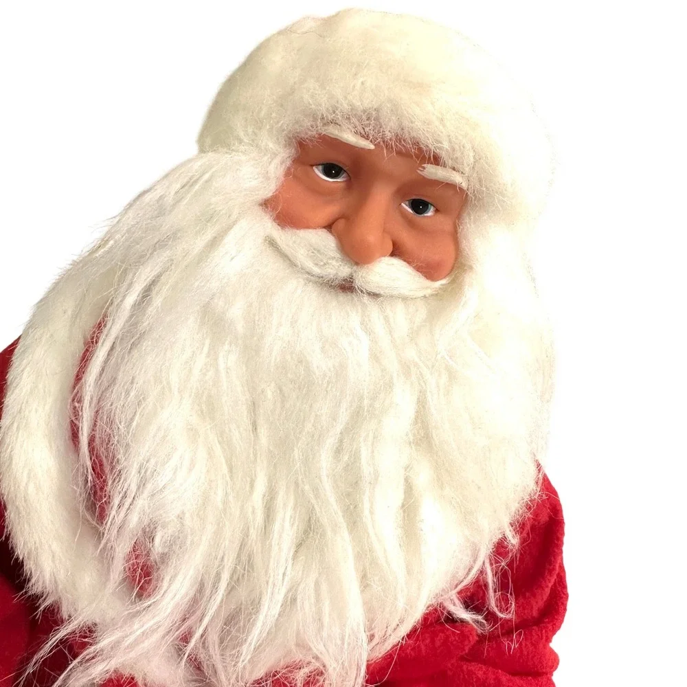 Santa Claus Doll Red Robe Striped Pajamas Christmas Decor 10
